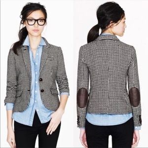J. Crew Houndstooth Patch Schoolboy Blazer